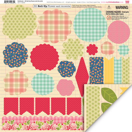 3D Roll-up Flower and Accents - Notebook